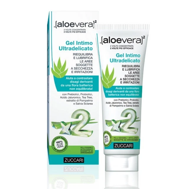 Gel Intimo Ultradelicato 80 ml Zuccari - Aloe Vera X2 - per Irritazione Intime