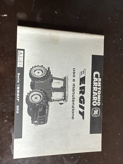 Manuale Uso E Manutenzione Carraro Ergit Serie 2090 TRX 8400 – Libretto Istruzioni Su CD