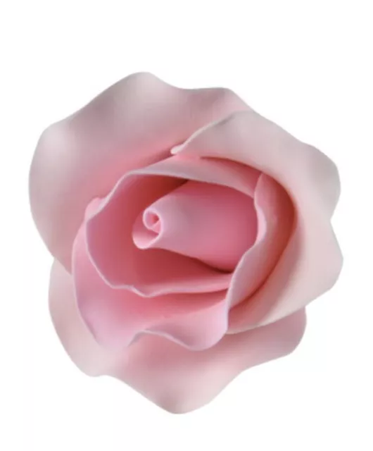 6 Single Pink Roses Sugar flower wedding birthday cake decoration topper