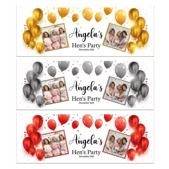 Personalised  Hen Night Party Do Banner Add Photo Picture Name  Wall Decoration