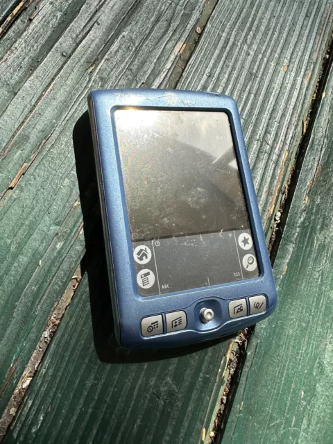 Palm Zire 71 Blue Silver Handheld PDA Palm Pilot & Stylus Untested