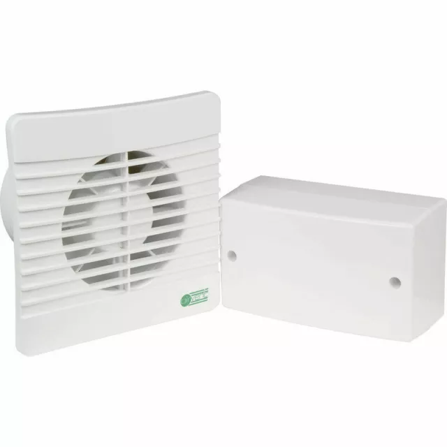 Airvent 434399 Low Voltage Axial Extractor Fan with Timer 100mm 4 Inch SELV 12V