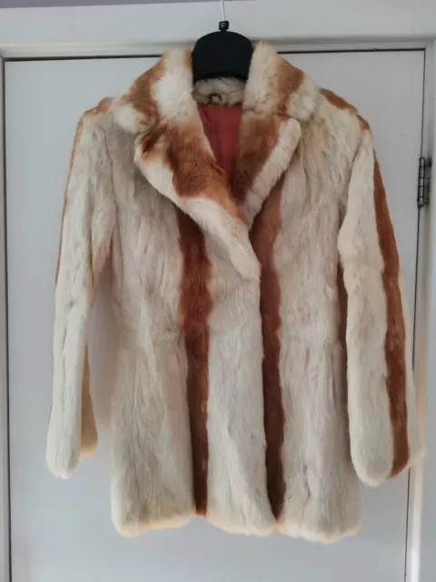 Vintage Real Fur Coat. Size 8