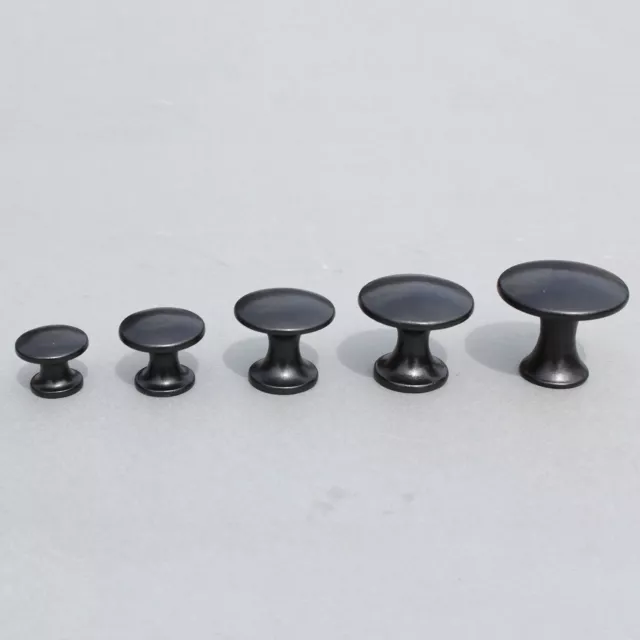 CAST IRON BLACK CABINET KNOBS DOOR HANDLES KITCHEN CUPBOARD DRAWER 20mm - 40mm 3