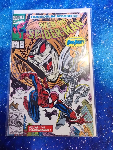 Web of Spider-Man #93 - SIGNED by Alex Saviuk - Hobgoblin/Moon Knight cover! NM!