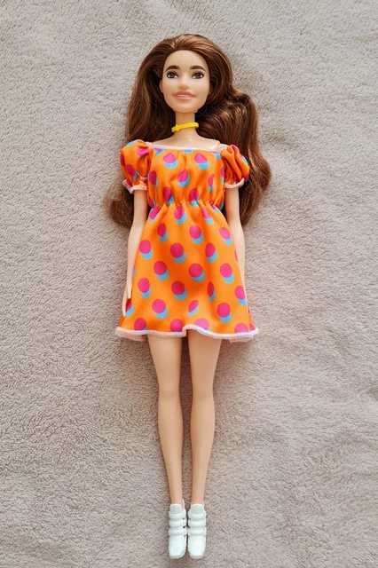 BARBIE FASHIONISTA DOLL #182 Orange Floral Dress 12.99 - PicClick UK