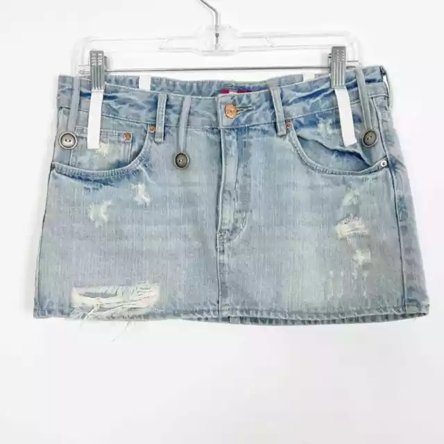 Y2K Micro Mini Denim Jean Mini Skirt Size Medium
