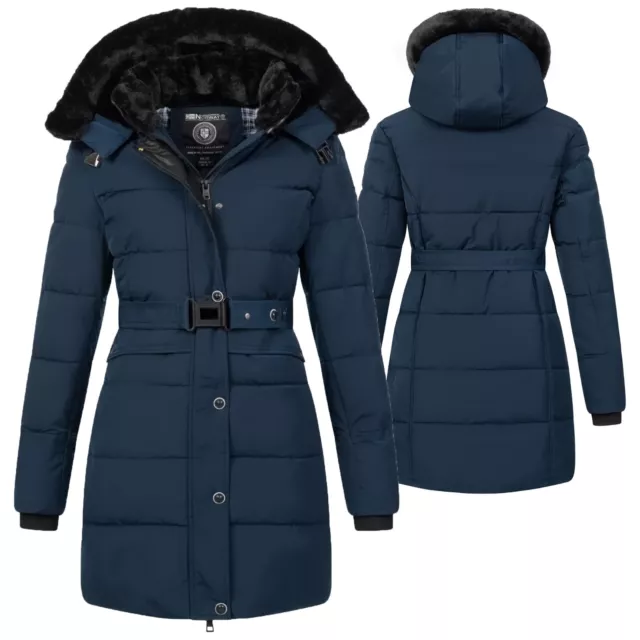 Geographical Norway Damen Winter Mantel Jacke Winterjacke Kunstfellkragen D-503