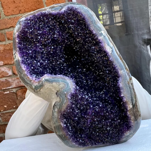 33.5LB Natural Amethyst geode quartz cluster crystal specimen Healing