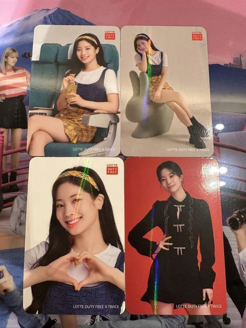 TWICE Dahyun Lotte Duty Free Store LTD Lot de 4 cartes photo officielles