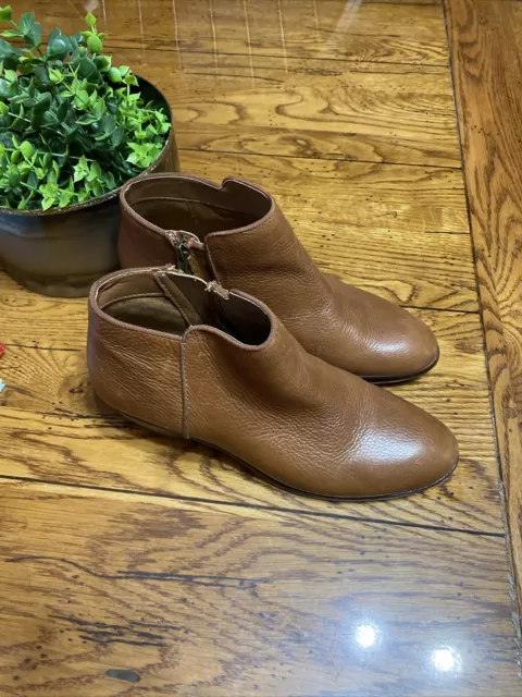 Sam Edelman Womens Petty Brown Leather Almond Toe Ankle Booties Size 7.5 M