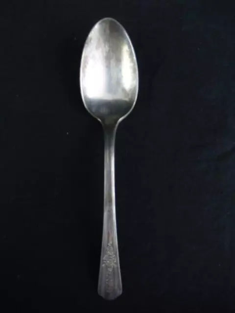 Vintage USN Wm Rogers Overlaid Silver Plate 1940 Desire Pattern Teaspoon