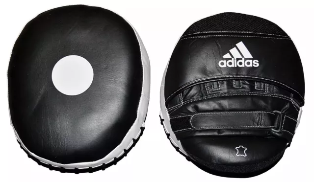 adidas Leather Boxing Focus Mitts Ultimate Classic Air Pro Hook N Jab Pads Pair