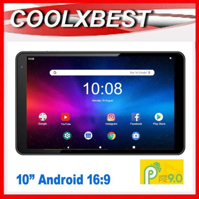 10" IPS SCREEN ANDROID TABLET PC 16:9 QUAD CORE 2GB 16GB BLUETOOTH & WiFi