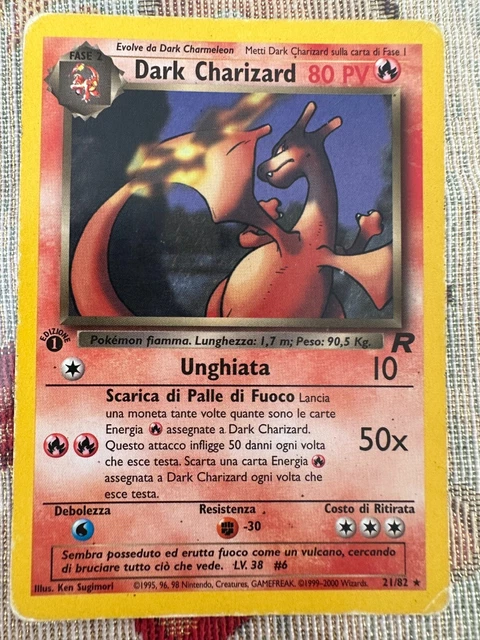 CARTE POKÈMON DARK Charizard 21/82 prima edizione italiano EUR 35,00 ...