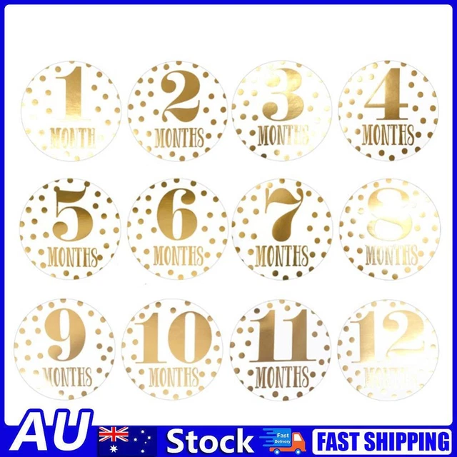 Newborn Baby Monthly Stickers Pregnant Women 1-12 Milestone Memory Photo Props