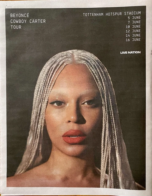 BEYONCÉ COWBOY CARTER Live Tour Ad 2025 Original News Advert Poster ...