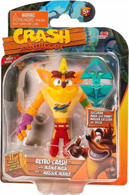 Neuf Crash Bandicoot Rétro Crash Avec Ika Masque Action Figurine