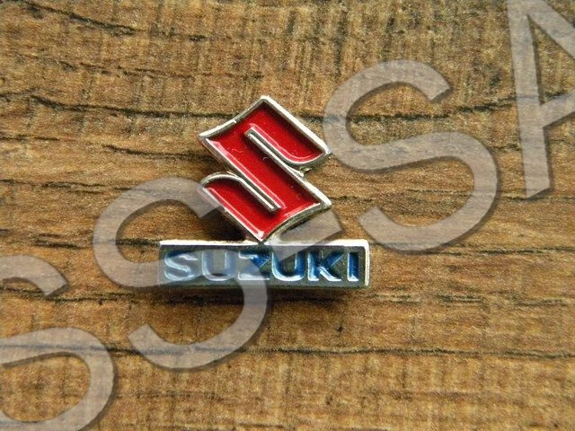 ^^^^^SUZUKI VEST PIN^^^^LAPEL ~7/8"x 3/4" HAT BADGE PATCH KEY MOTORCYCLES KATANA