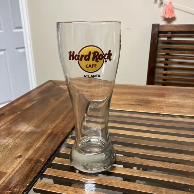 Hard Rock Cafe Atlanta  8" Tall   20 oz Pilsner Beer Glass