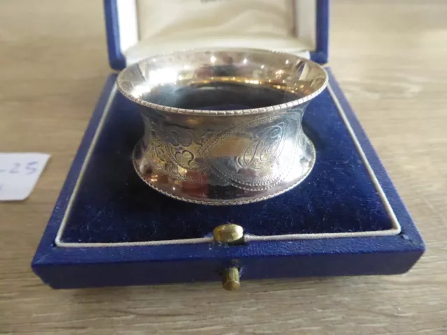 ANTICHI Anelli Tovagliolo Argento Sterling Solido DATA 1910