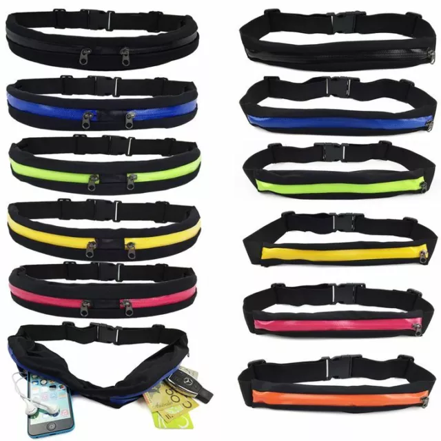 Waterproof Running Hiking Sport Bum Bag Travel Money Phone Belt Waist Zip Pouch