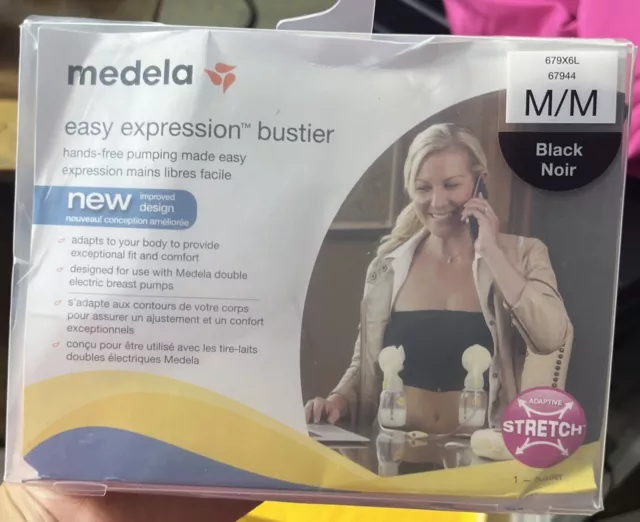 Medela Easy Expression Hands Free Pumping Bustier - Black M