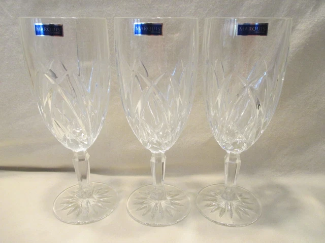 Three Marquis by Waterford Brookside Iced Beverage Glasses