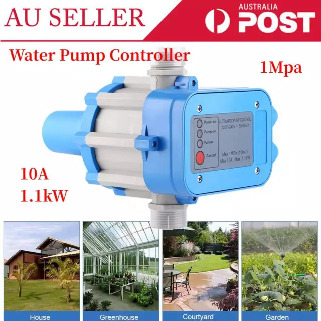 AUTOMATIC WATER PUMP CONTROLLER ELECTRIC ELECTRONIC SWITCH PRESSURE CONTROL New