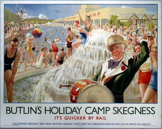 BUTLINS HOLIDAY CAMP Skegness Fridge Magnet £3.99 - PicClick UK