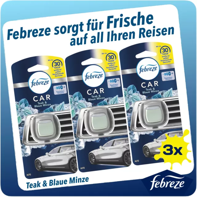 Febreze Teak & Blaue Minze Auto Lufterfrischer Nachfüller