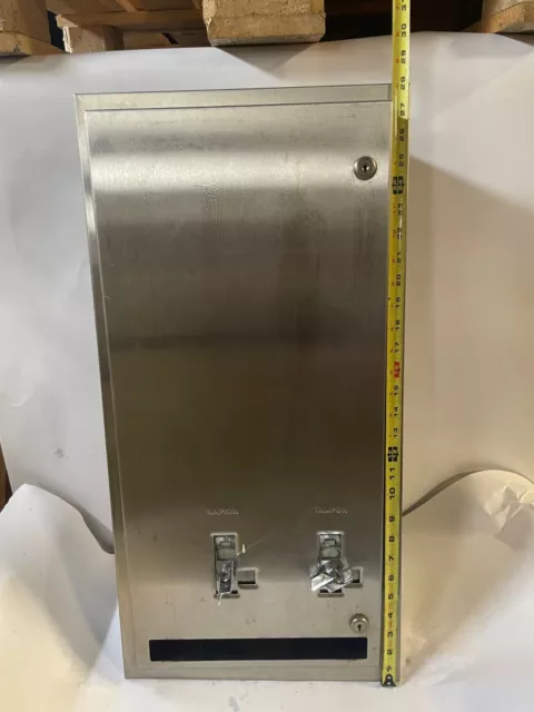 Steinless Steel Commercial Sanitary Napkin/Tampon Dispenser for quaters