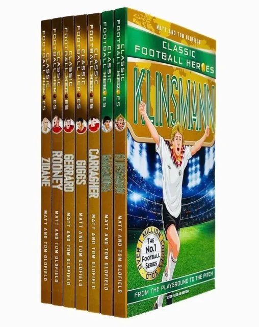 Classic Football Heroes Collection 7 Books Set By Tom Oldfield & Matt Oldfield
