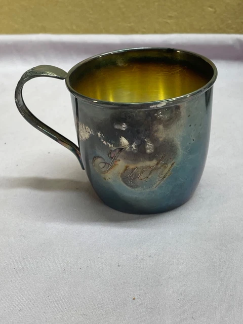 1847 ROGERS BROS First Love Cup Baby Silver plated vintage