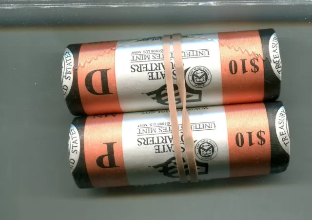 Virgina 2000 P And D State Quarter Government Wrapped Lot Of 2