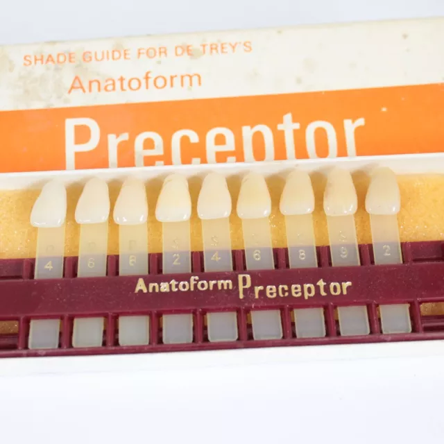 Vintage Dentistry Anatoform Preceptor Shade Guide for De Treys dentist history
