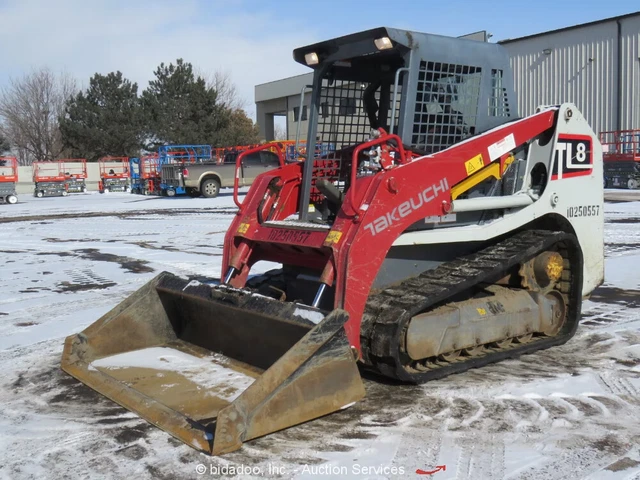 2018 Takeuchi TL8R Skid Steer Rubber Track Loader Crawler Aux Hyd Kubota bidadoo