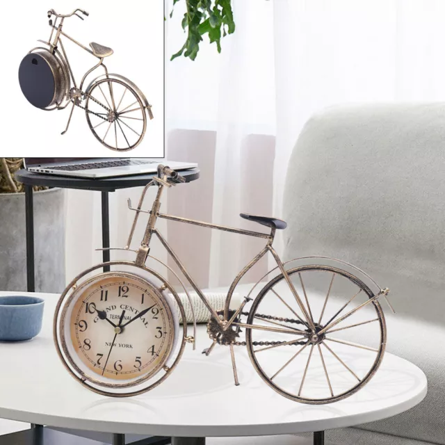 New Farmhouse Bicycle Seat Clock Bike Shaped Clock Tabletop Display Ornament US