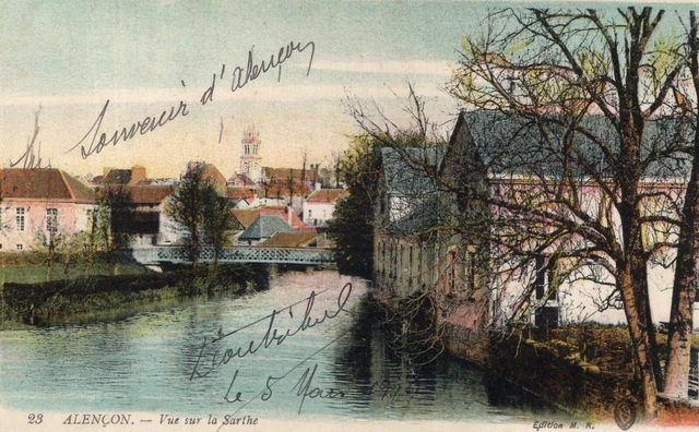 *8268 cpa 61 Alençon - view of the Sarthe