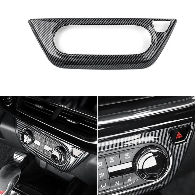 Carbon Fiber Style AC Button Trim Cover – For Genesis G80 DH 2017-2020 – Self-Adhesive