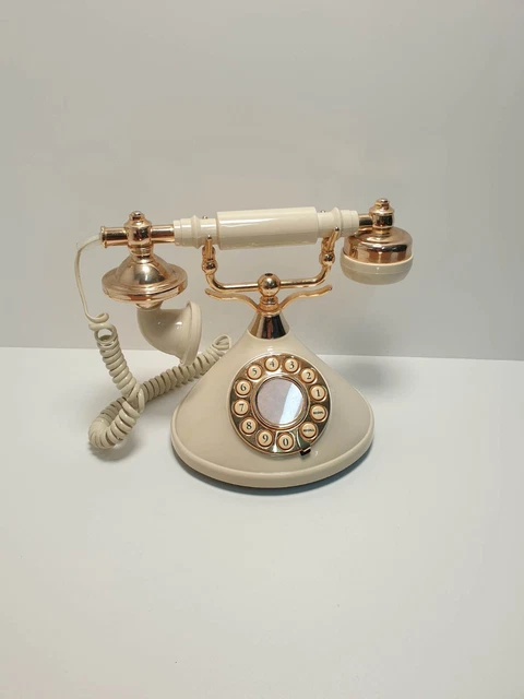 Vintage Retro Cherie 383 Push Button Dial Home Telephone Cream Colour