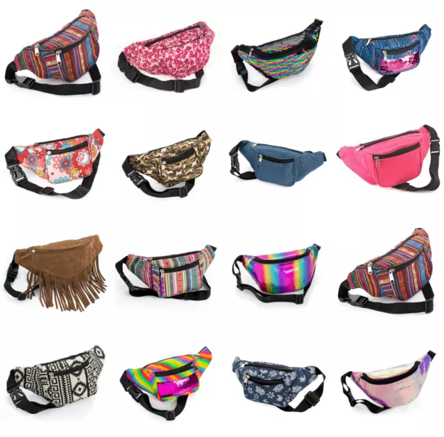 Bum Bag Fanny Pack Travel Waist Festival Money Belt Leather Pouch Holiday Wallet