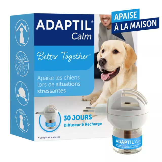 ADAPTIL Calm - Diffuseur et recharge anti-stress pour chiens -  Action naturel -