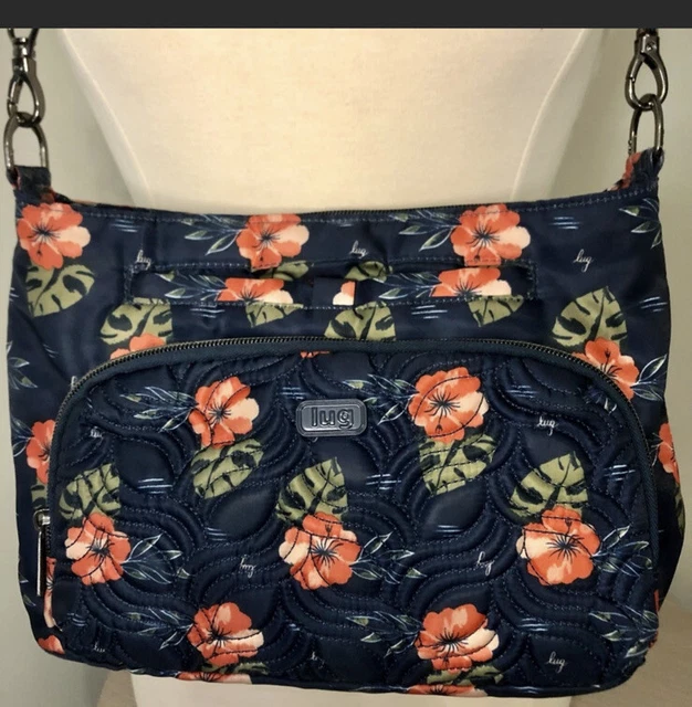 Lug Samba Aloha Navy Floral Crossbody Handbag