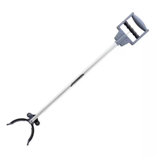 Herramienta de alcance de 31" agarrador de aluminio duradero agarre manual completo pestañas de recogida resistentes al deslizamiento