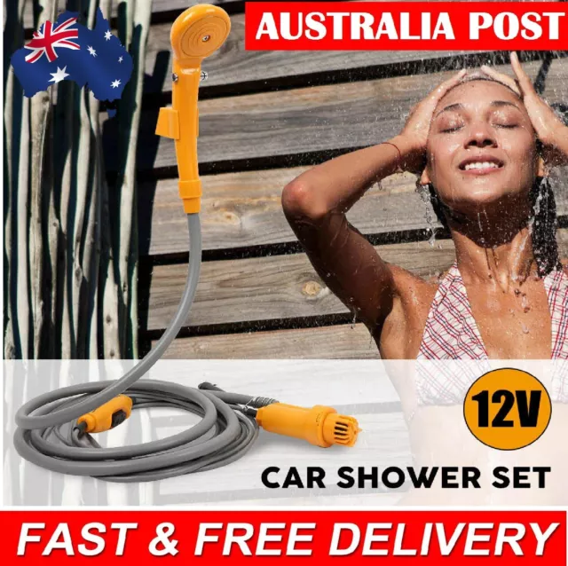 12V Portable Automobile Shower Set Water Pump Travel Camp Car Dog Boat Caravan