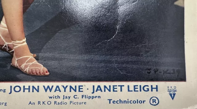 Photo US Original Janet Leigh - John Wayne promo "JET PILOT" RKO pictures 2