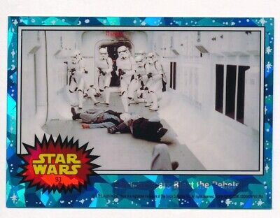 2022 Topps Chrome Star Wars Sapphire #93-Stormtroopers Blast the Rebels!