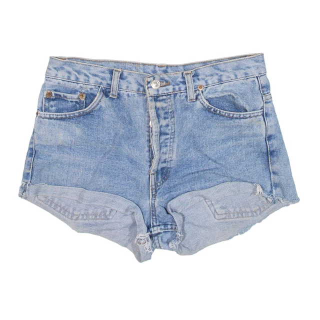LEVI'S 501 pantaloncini denim tagliati blu regolari donna XXS W26