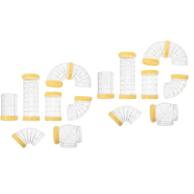 2 Sets Hamsterpfeife Plastik Labyrinth Meerschweinchenbett